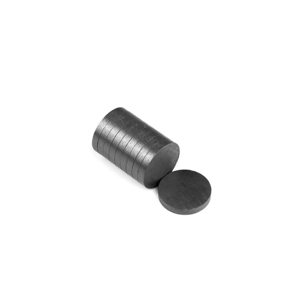 Çap 10mm X Kalınlık 3mm Yuvarlak Ferrit(Kömür) Mıknatıs