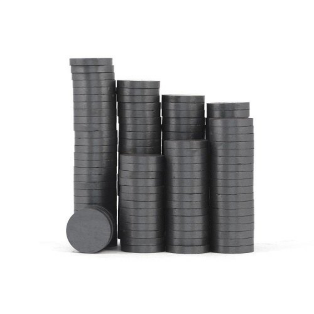 Çap 18mm X Kalınlık 3mm Yuvarlak Ferrit(Kömür) Mıknatıs