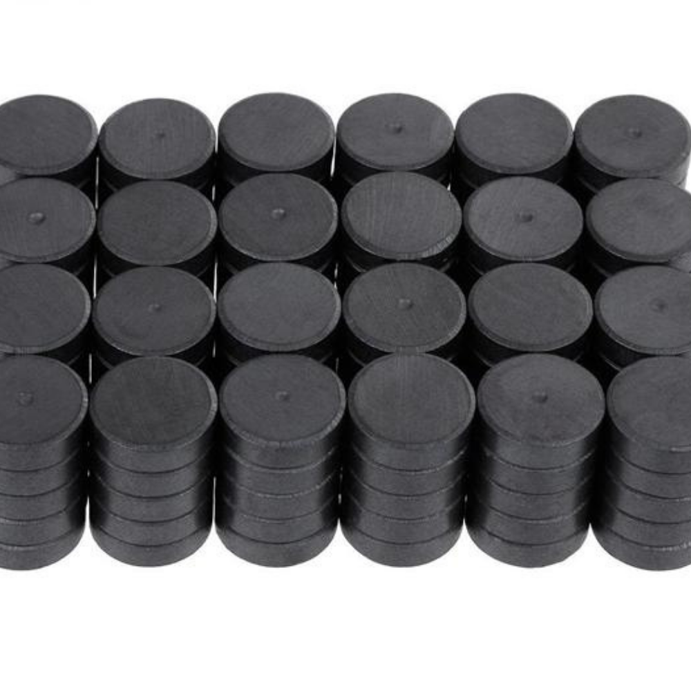 Çap 25mm X Kalınlık 3mm Yuvarlak Ferrit(Kömür) Mıknatıs