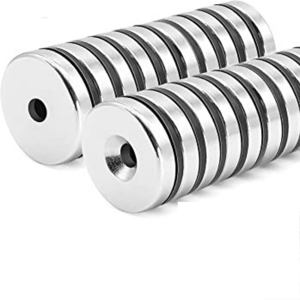 Çap 20mm X Delik Çap 10/5.5mm X Kalınlık 5mm Havşalı Neodyum Mıknatıs
