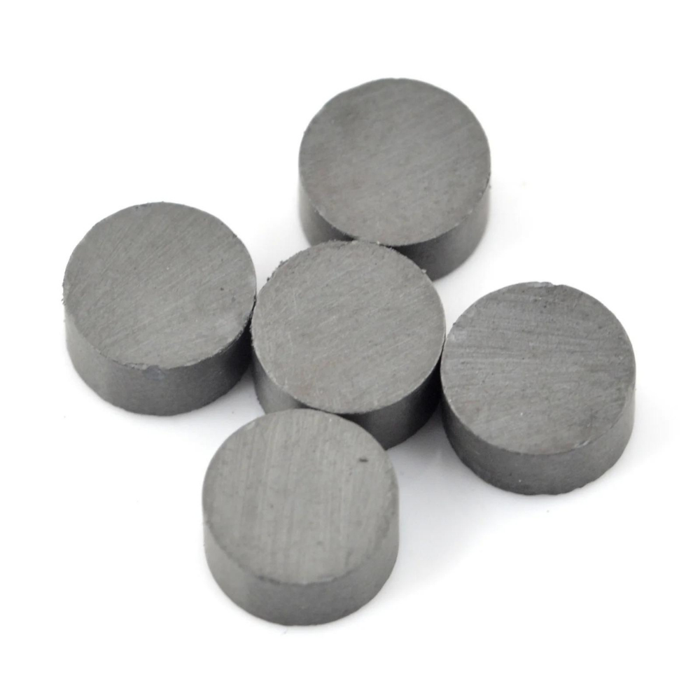 Çap 12mm X Kalınlık 3mm Yuvarlak Ferrit(Kömür) Mıknatıs
