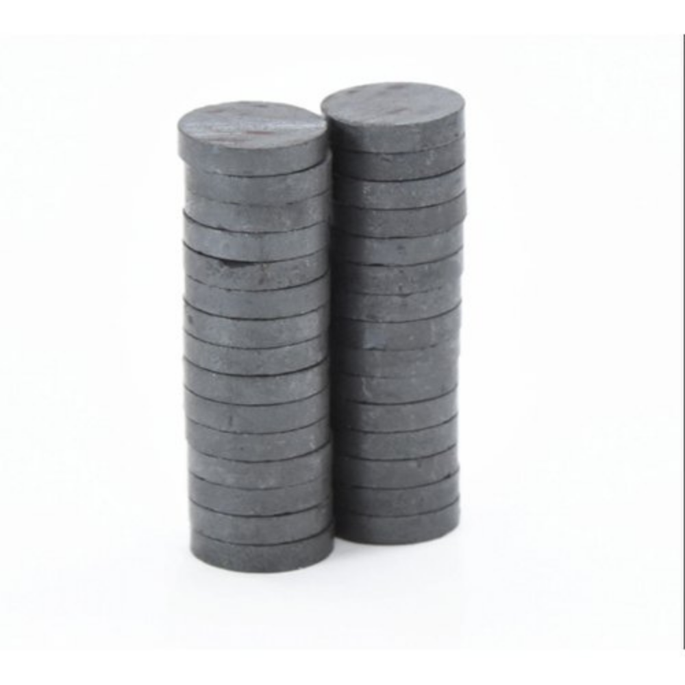 Çap 15mm X Kalınlık 3mm Yuvarlak Ferrit(Kömür) Mıknatıs
