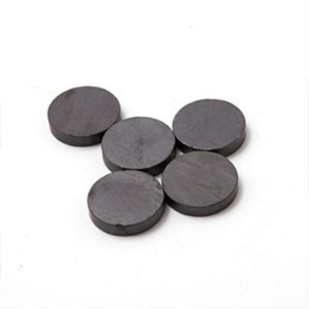 Çap 25mm X Kalınlık 5mm Yuvarlak Ferrit(Kömür) Mıknatıs