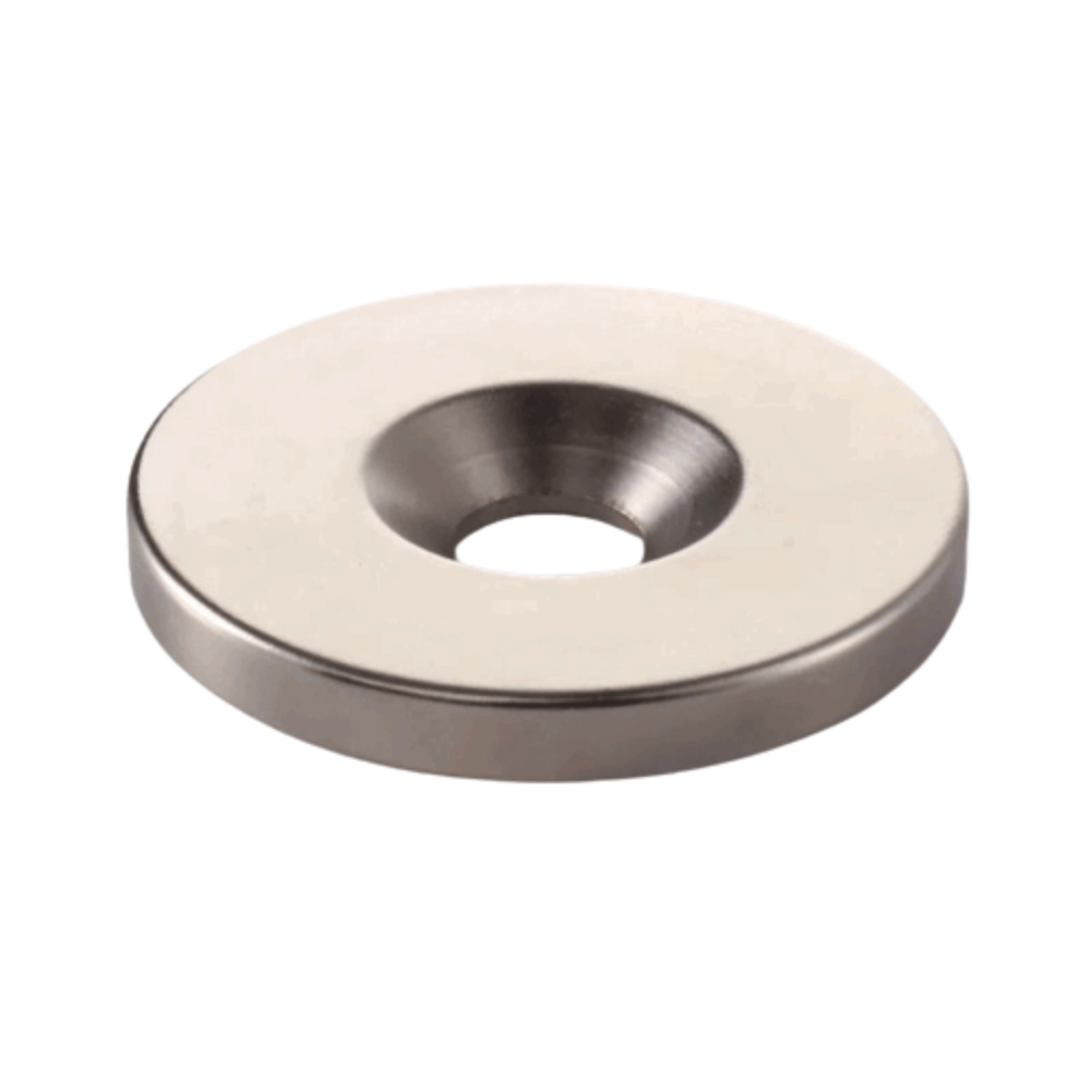 Çap 40mm X Delik Çap 10/5.5mm X Kalınlık 5mm Havşalı Neodyum Mıknatıs